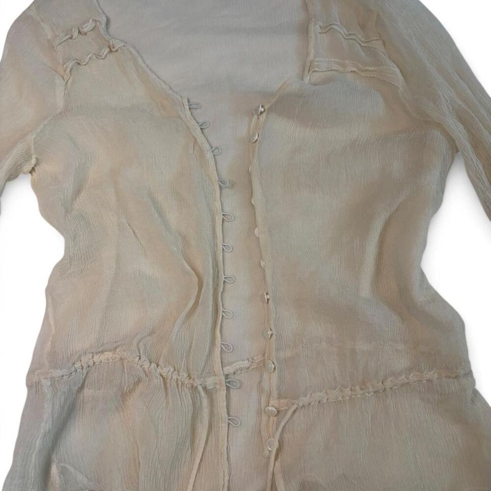 Unbranded Women's Cream and Tan Blouse - Picture 2 of 3